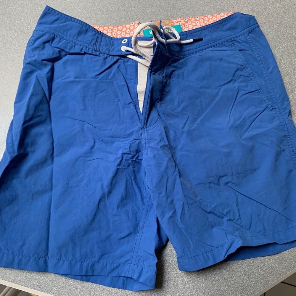 Bonobos Swim Trunks - Blue, Waist 28 and Inseam 7